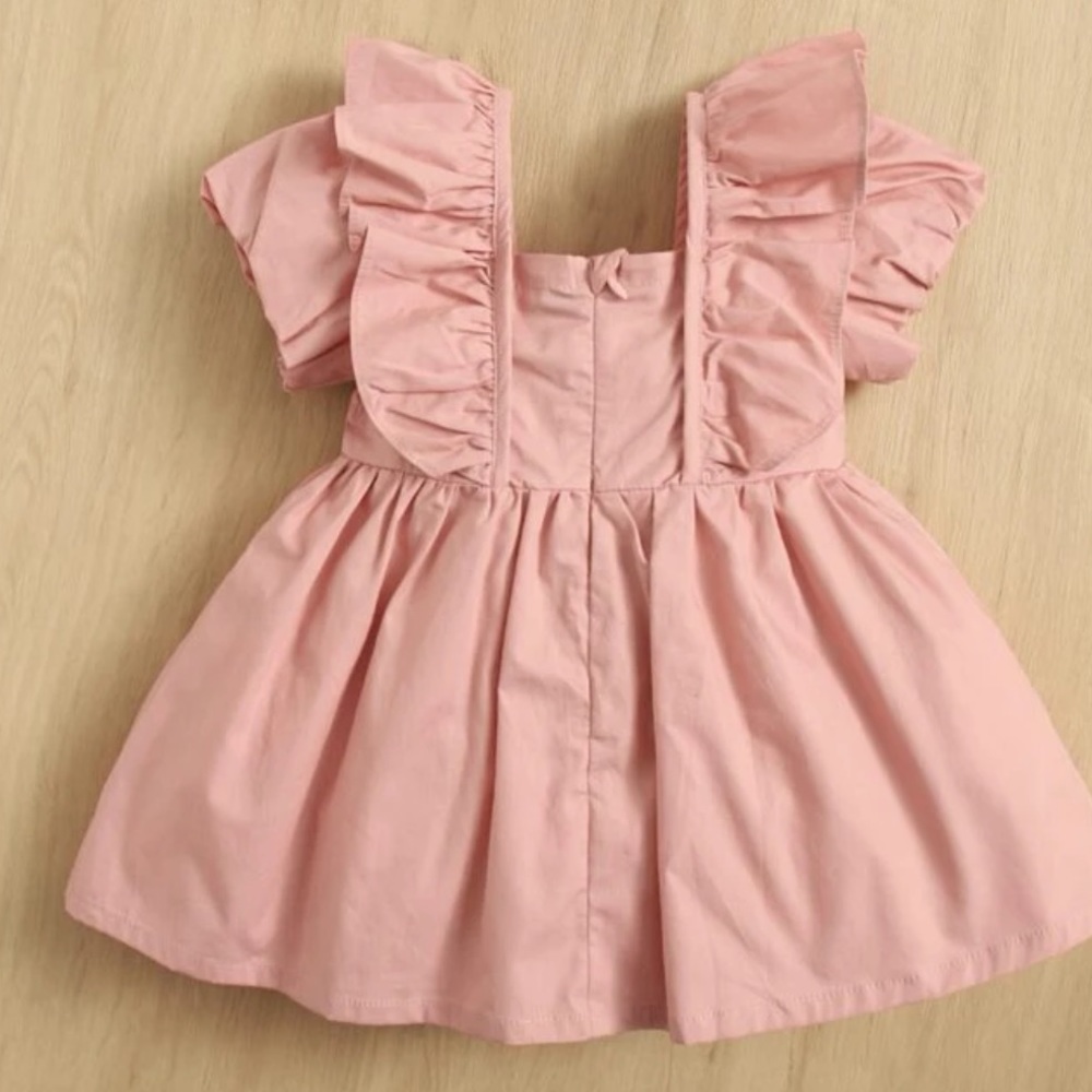 Toddler Ruffle Trim Zip Back Dress - Picture 2 of 4